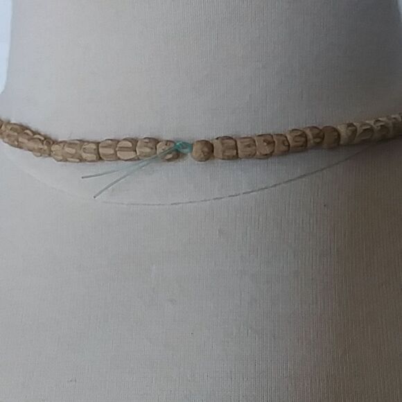 Terra Cotta Clay Sun Festival Style Necklace w/ Seeds and Sea Shells Boho - Picture 5 of 6